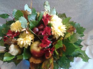 bouquet rond création florale Belfort Montbéliard Natur'elle