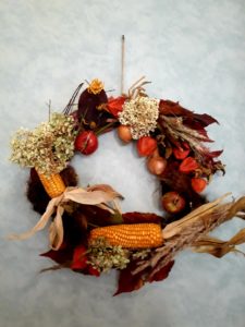 atelier floral a theme - couronne d'automne Natur'elle