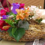 Mariage paille et fleurs création florale Naturelle